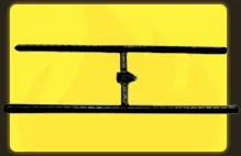 18" x 8" Black Iron Fire H Burner