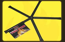 24" Black Iron Fire Star